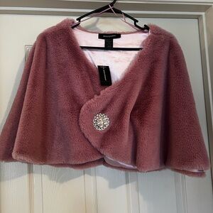 Pink Faux Fur Wrap